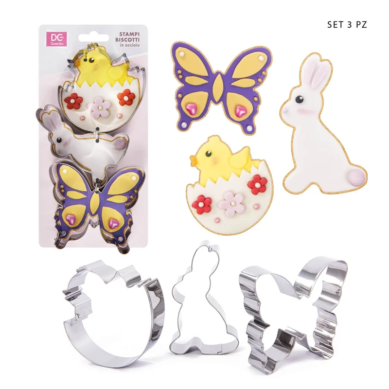 Dc Stampo Dolci Acciaio Pasquali 3Pz