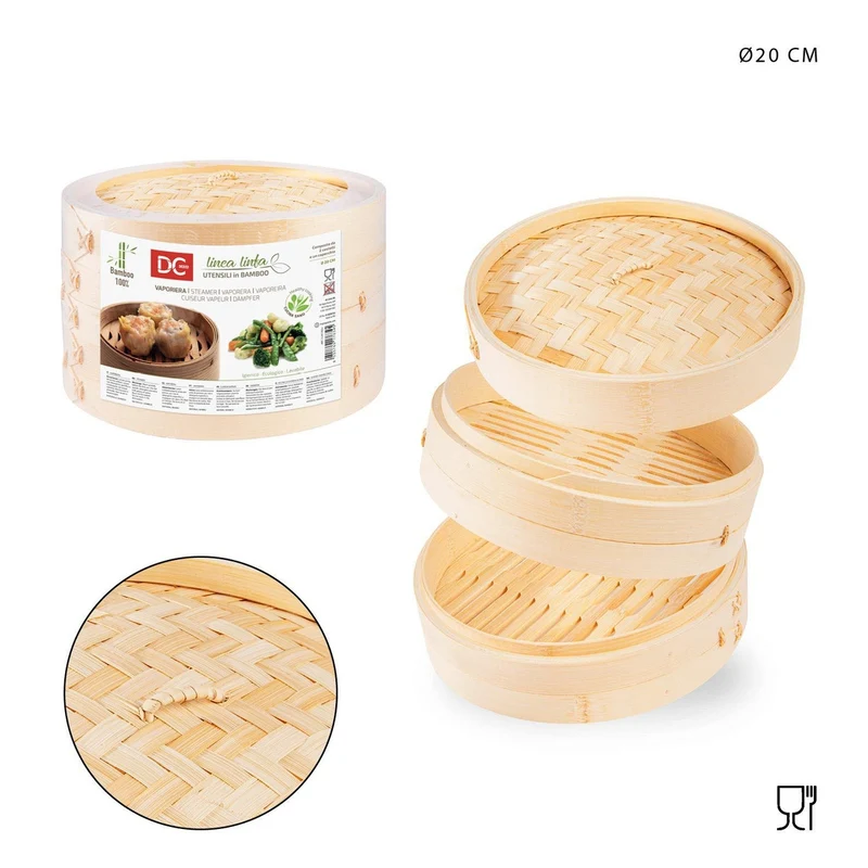 Dc Vaporiera Bambu 2Piani 20Cm