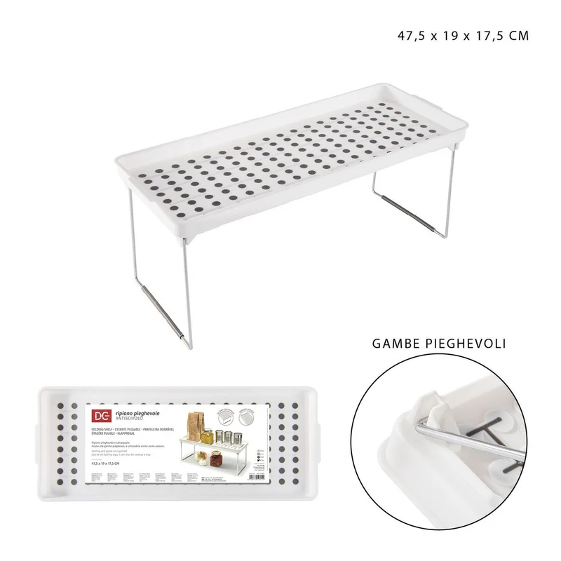 Dc Ripiano Pieghevole antiscivolo 47.5X19X17.5Cm