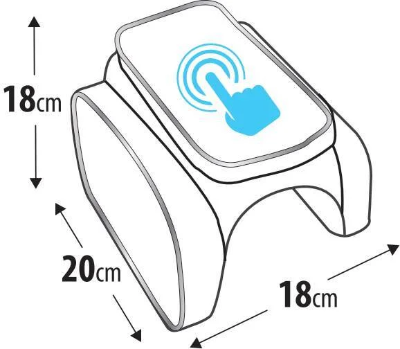 Borsa telaio a 3 comparti con porta telefono