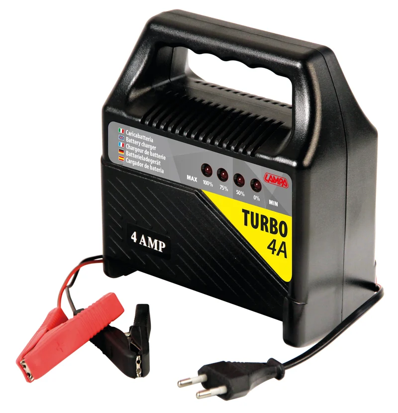 Turbo 4 A, caricabatteria 12V