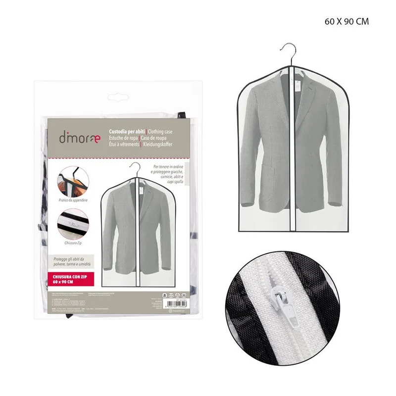Dc Custodia Abiti C/Zip Trasp. 60X90Cm