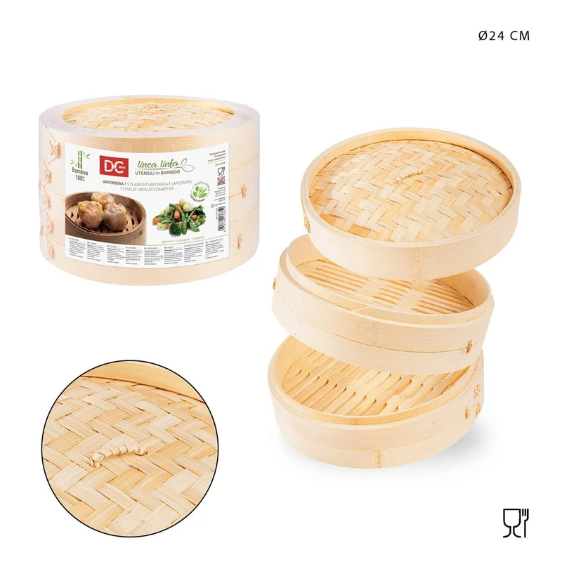 Dc Cuocivapore Bambu 2Piani 24Cm