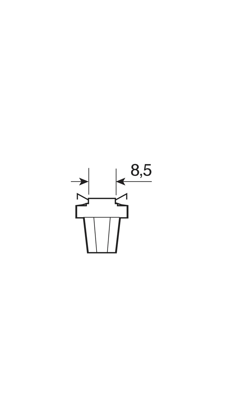 24V Lampada cruscotto 1 Led - B8,5d - 2 pz - D/Blister - Bianco