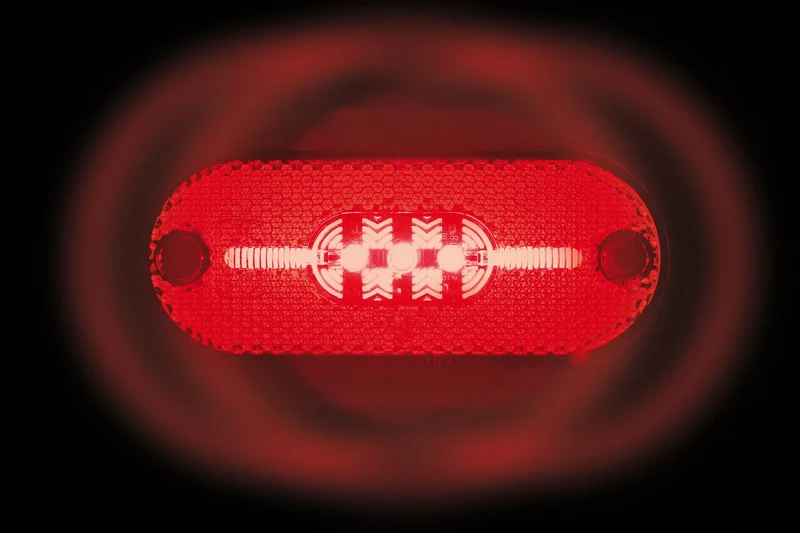 Luce ingombro con catarifrangente - 5 Led - 24V - Rosso