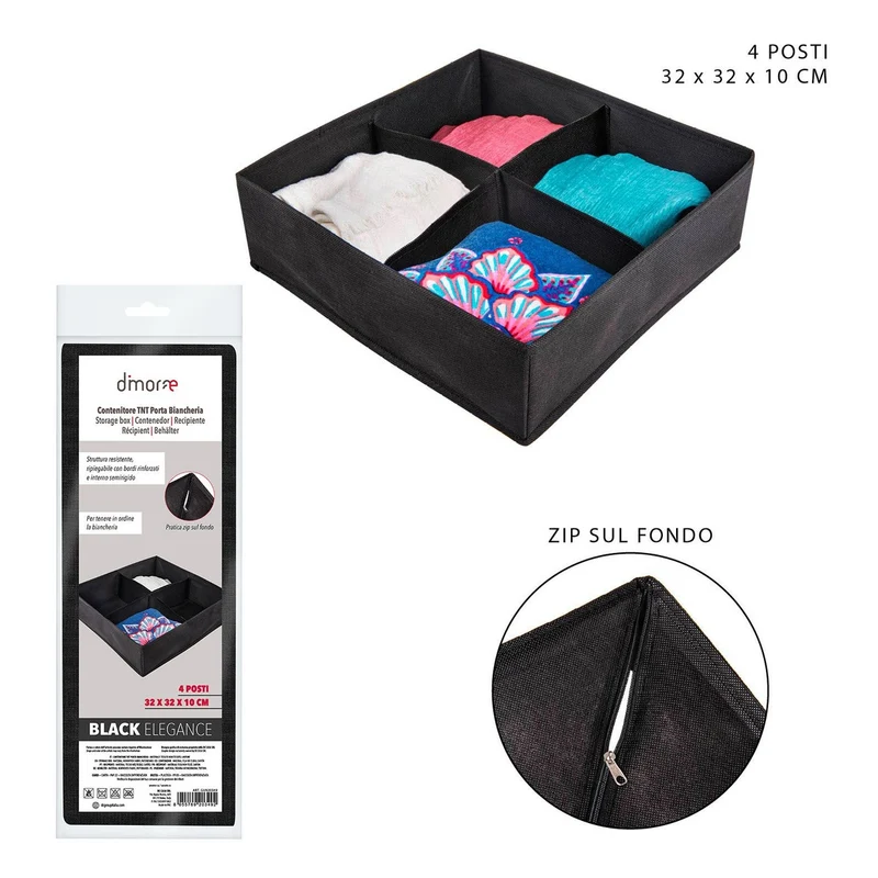 Dc Contenitore Tnt Porta Biancheria 4 posti 32X32X10