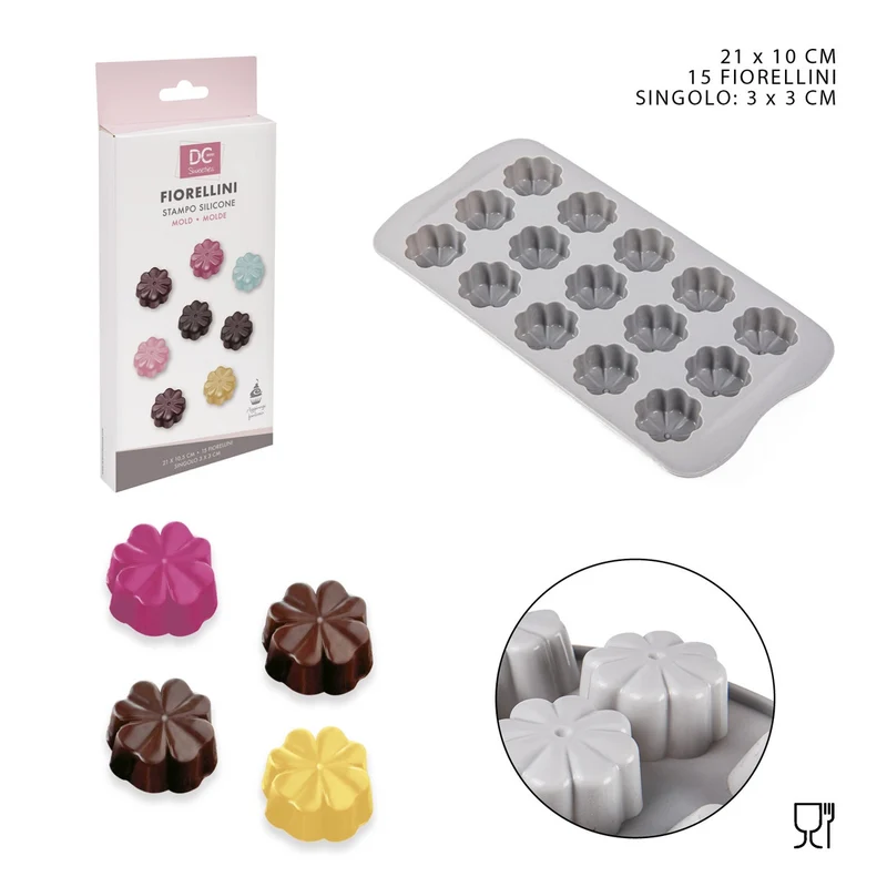 Dc Stampo Silicone Cioccolato Fiore 21.2X10.8