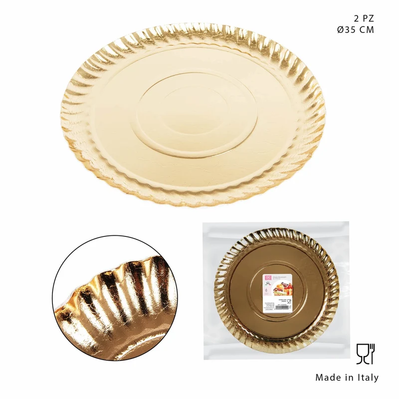 Dc Casa Piatto Riccio Oro 35Cm 2Pz