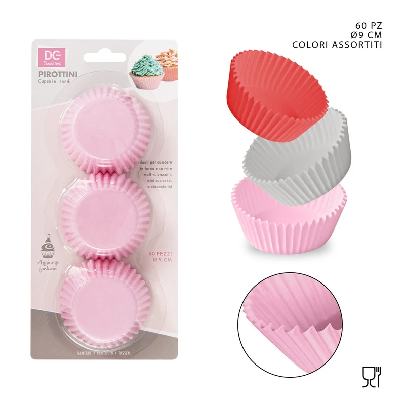 Dc Pirottini Carta Cupcake 90Mm 60Pz