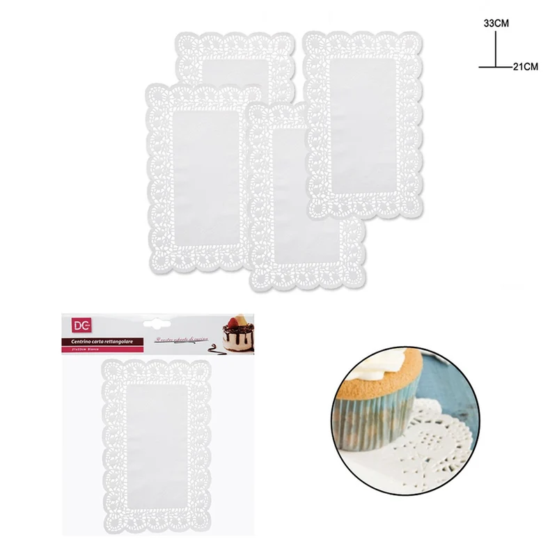Dc Centrino Carta Rettangolare 21X33Cm Bianco