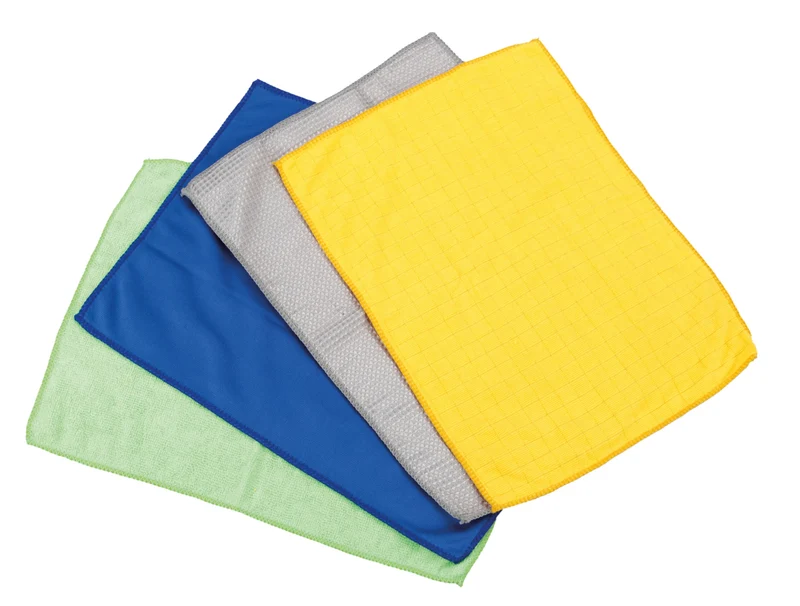 Set 4 panni assortiti in microfibra - 40x30 cm