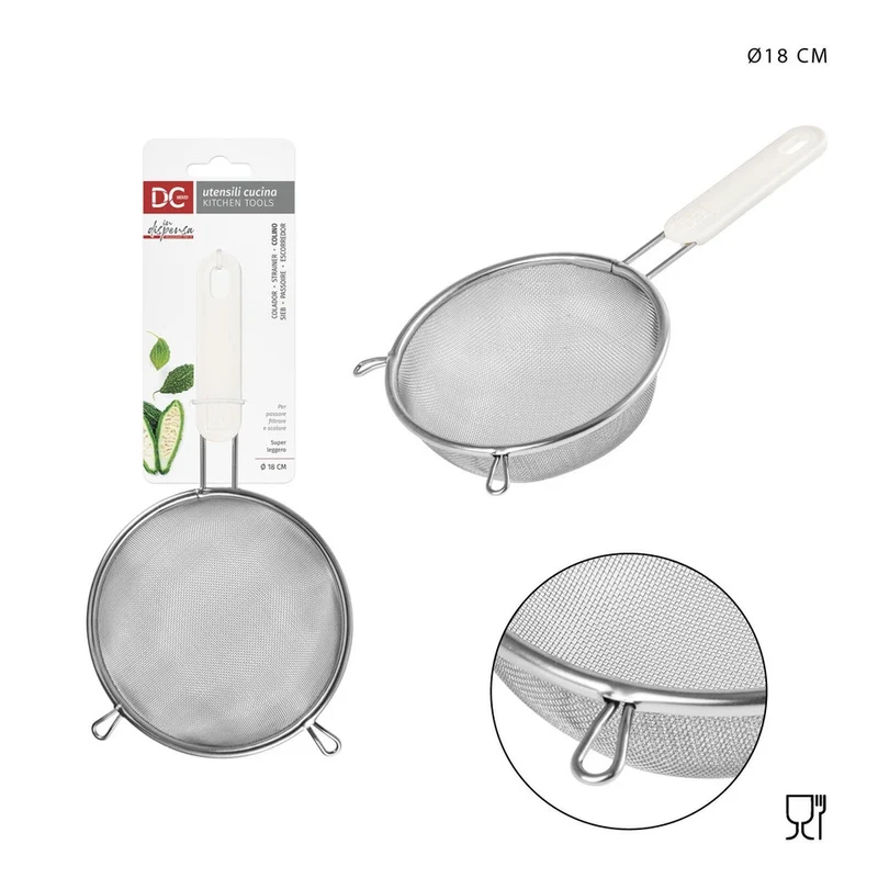 Dc Casa Colino Tondo Acciaio C/Manico D18Cm