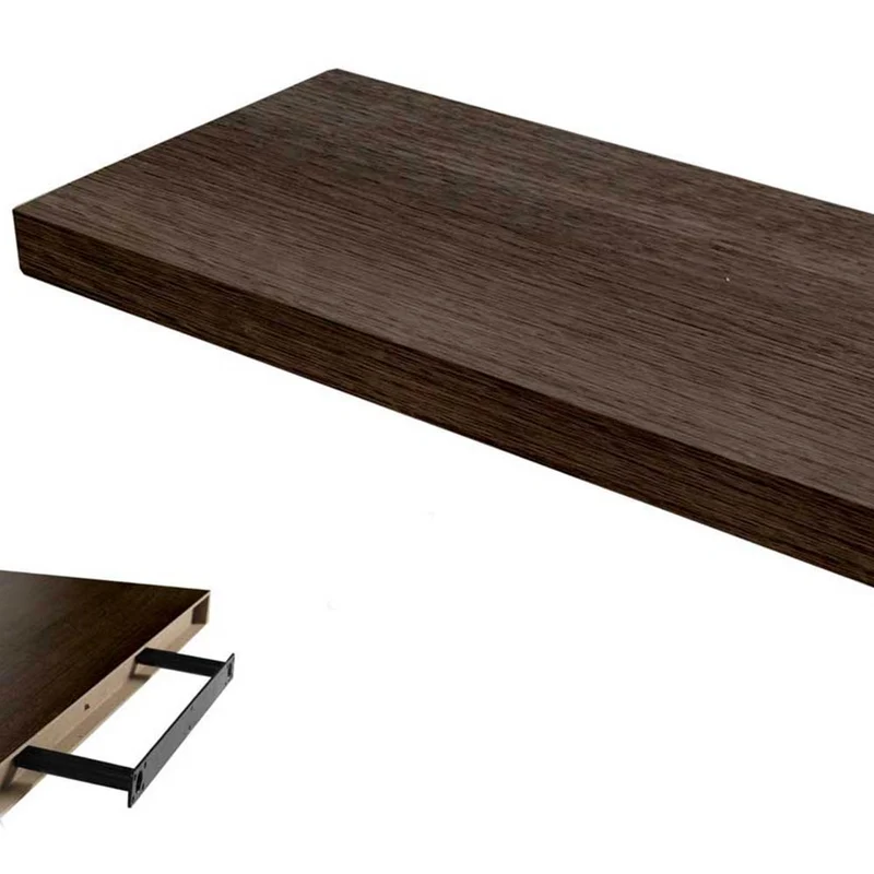 Mensola Parete Rettangolare Scaffale 40x25x4cm Libreria Legno MDF Wenghe