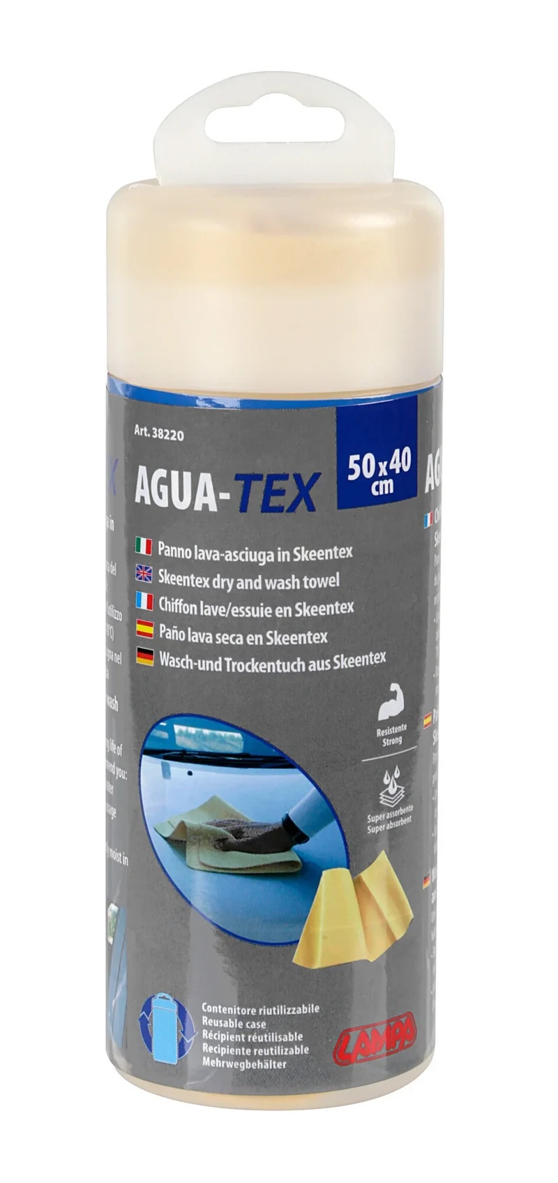 Aqua-tex, panno lava/asciuga auto - Barattolo