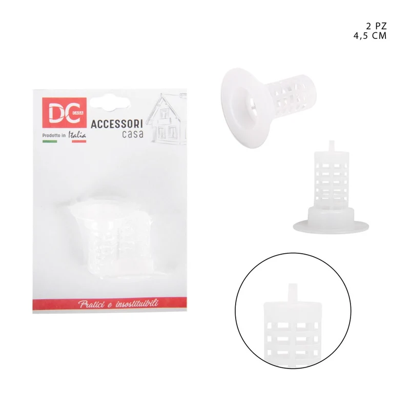 Dc Casa Filtro Lavello Plastica 4.5Cm 2Pz