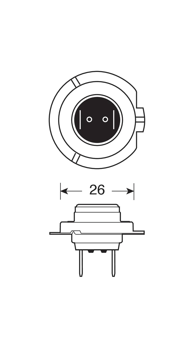 12V Lampada alogena - (H7) - 100W - PX26d - 1 pz - Scatola