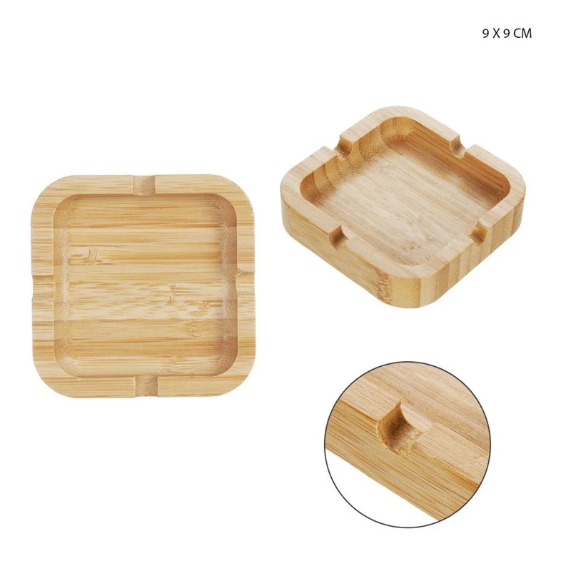 Dc Casa Posacenere Bambu 9Cm Quadrato