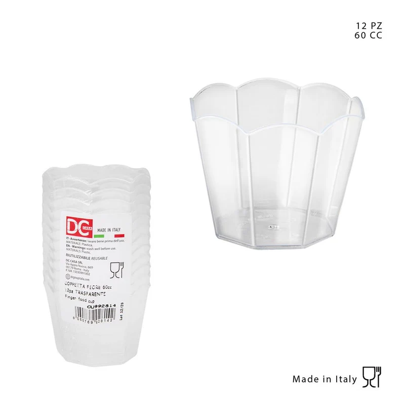 Dc Casa Coppetta Fiore 60Cc 12Pz Trasparente