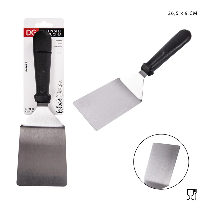 Dc Casa L/Black Spatola Piastra Acciaio 26.5x9Cm