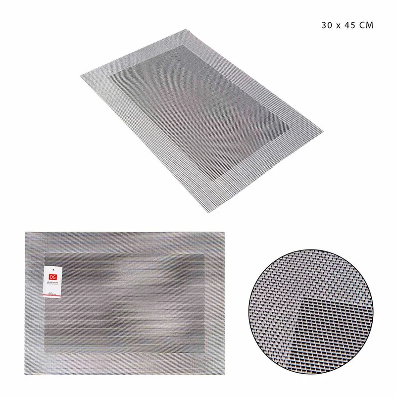Dc Tovaglietta Pvc 30X45Cm Bicolore Grigio
