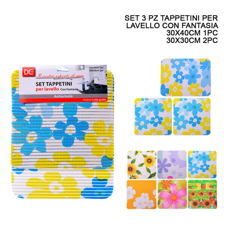 Dc Tappeto lavello antiscivolo 3Pz