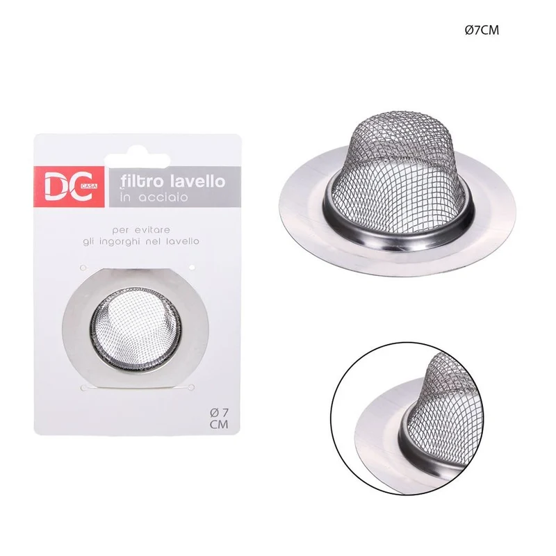 Dc Filtro Lavello Acciaio Cromato 7Cm