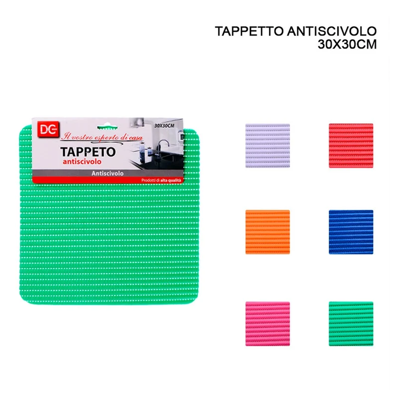 Dc Tappeto Lavello antiscivolo 30X30Cm Tinta Unita