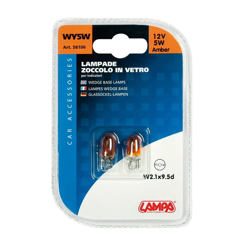Lampa Lampada zoccolo in vetro 12 v 5W