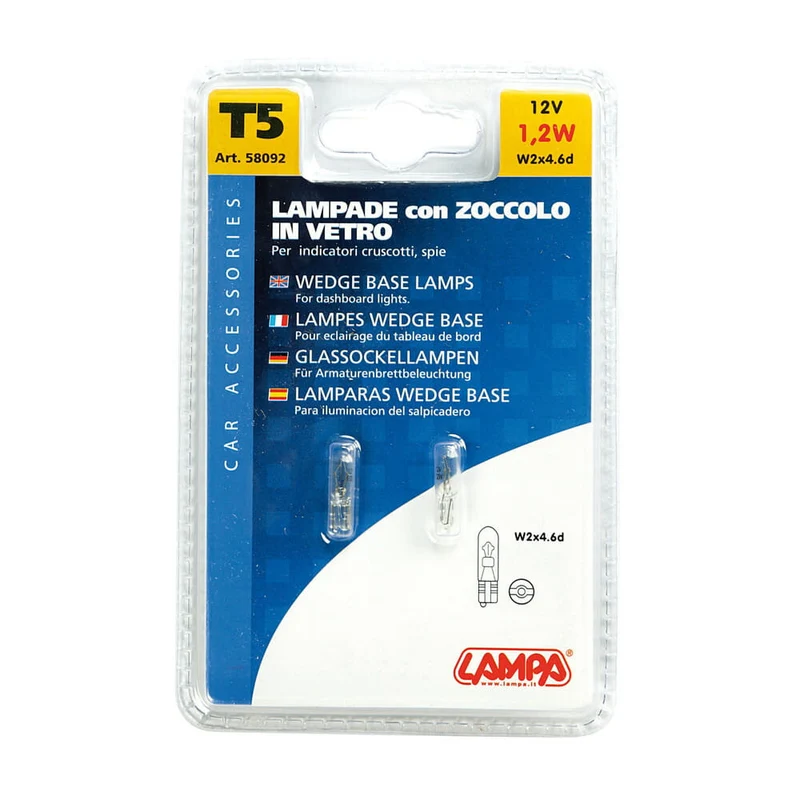 Lampa Lampada zoccolo vetro 12 v 1.2W