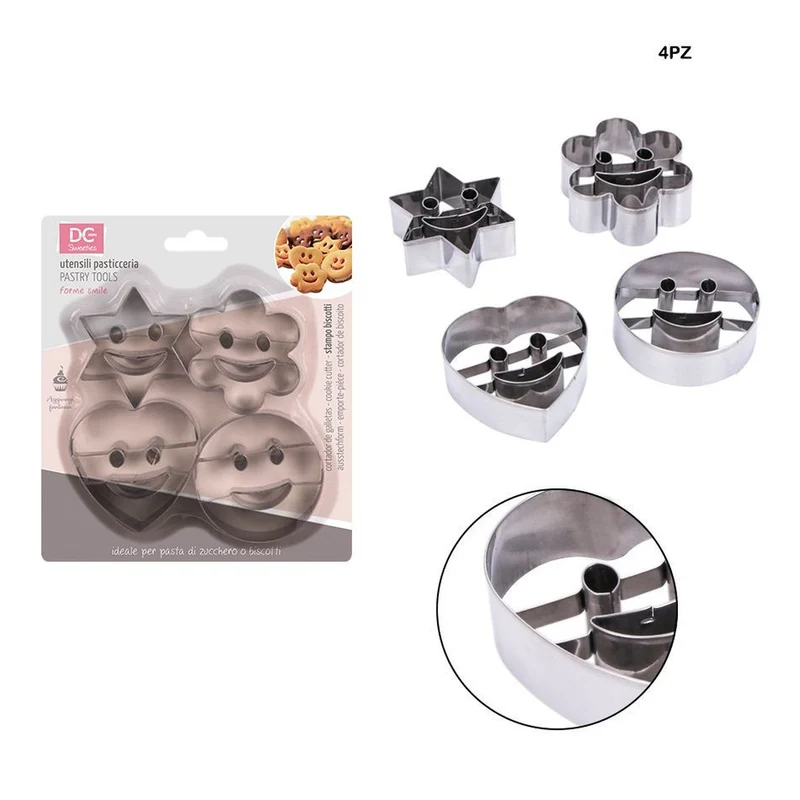 Dc Formine Dolci Inox Smile 7Cm 4Pz