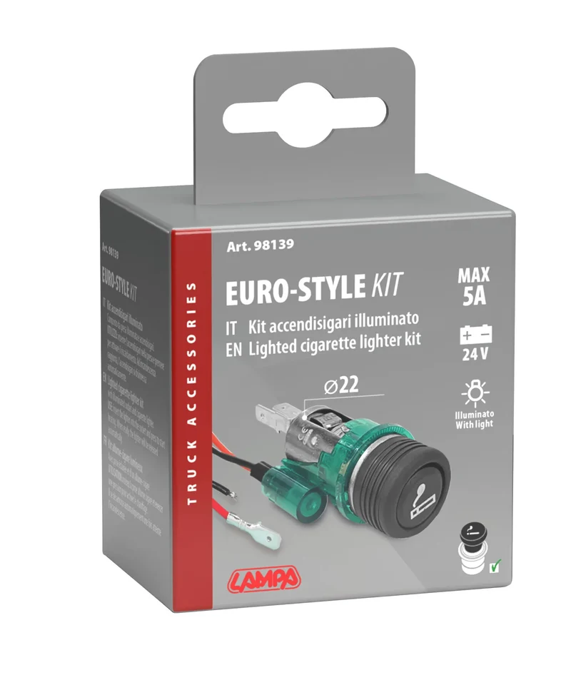Euro-Style kit accendisigari illuminato 24V