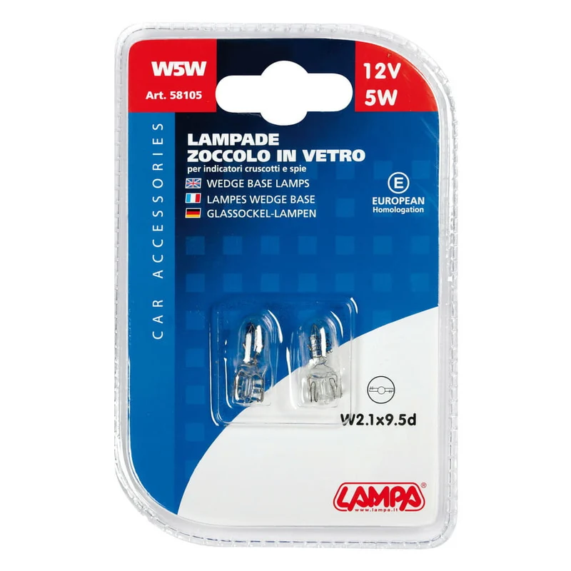 Lampa Lampade zoccolo in vetro 5W