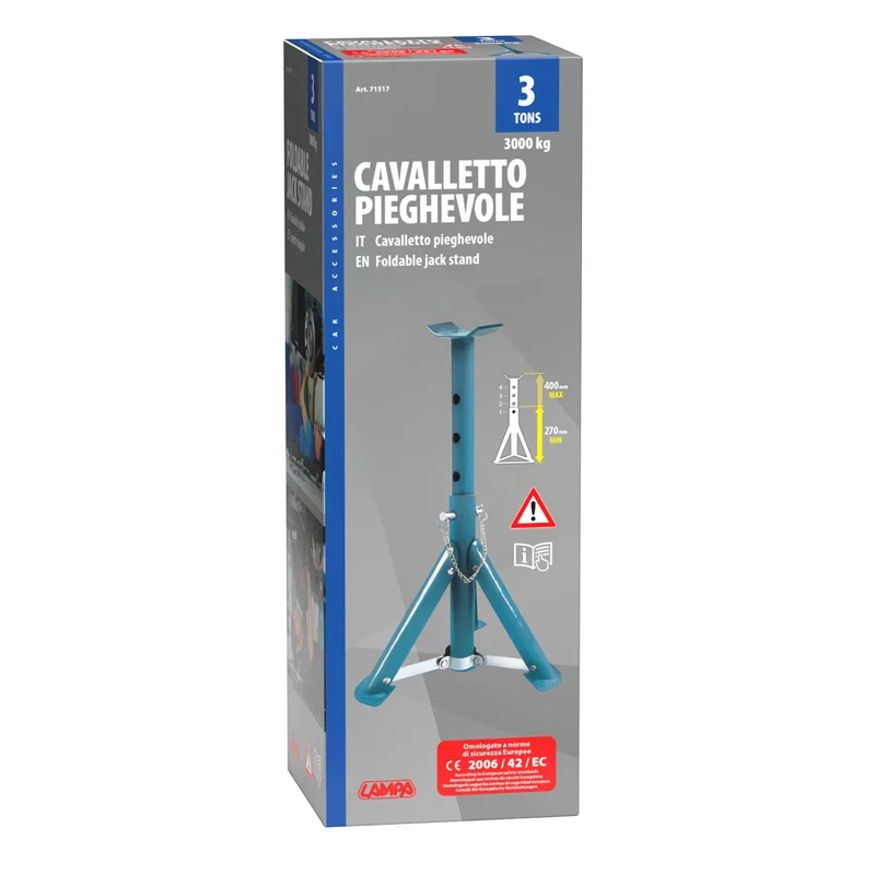 Cavalletto treppiedi pieghevole - 3.000 kg