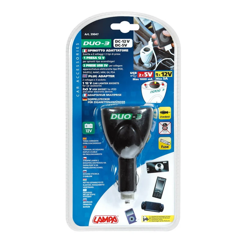 Lampa Spinotto Adattatore auto duo-3