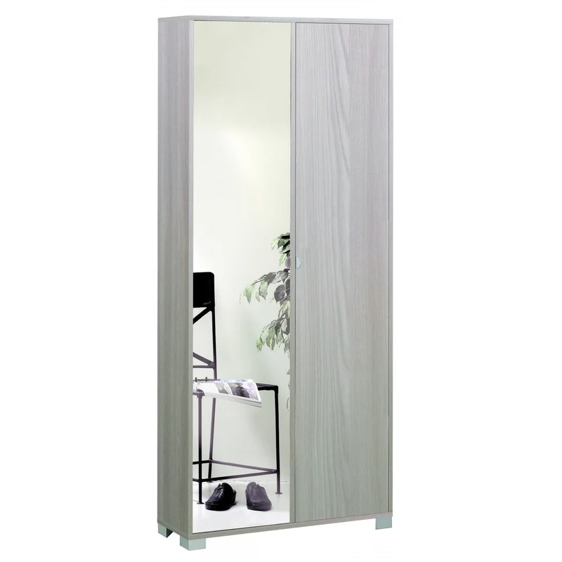 Armadio Paride 2 Ante Specchio Olmo 83x29x190 Cm