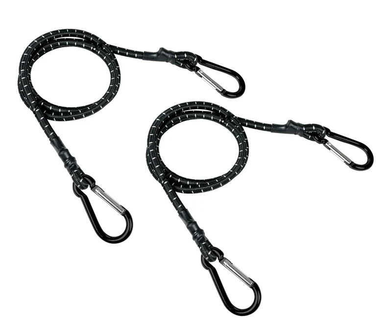 Snap-Hook, coppia corde elastiche con moschettoni in alluminio - Ø 8 mm - 100 cm