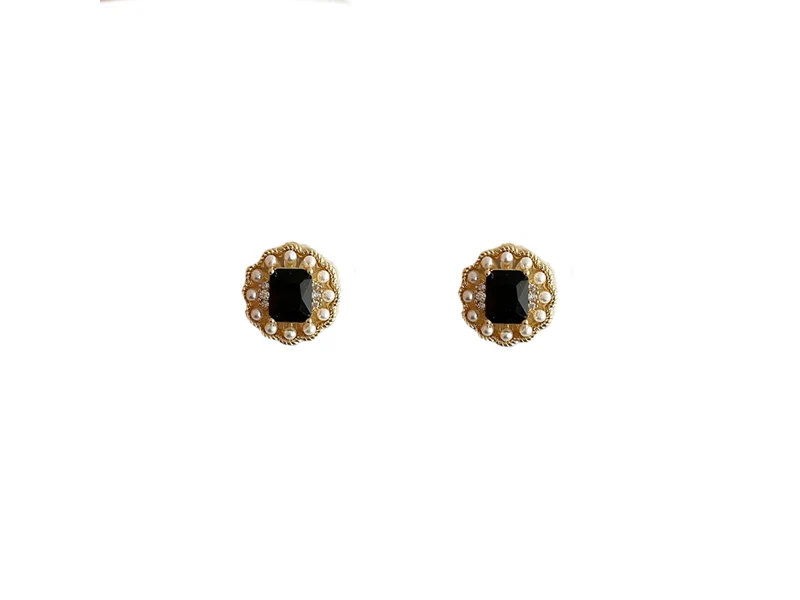 Orecchini toppa strass e pietra