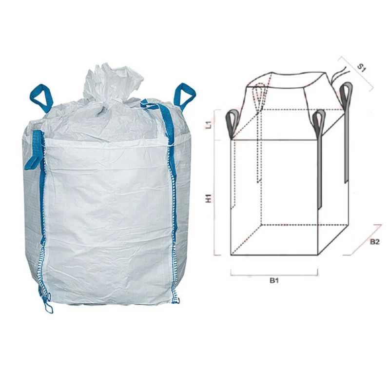Saccone In Polipropilene Fondo Chiuso + Bocca Caramella - cm.90x90x120 - portata kg.1500