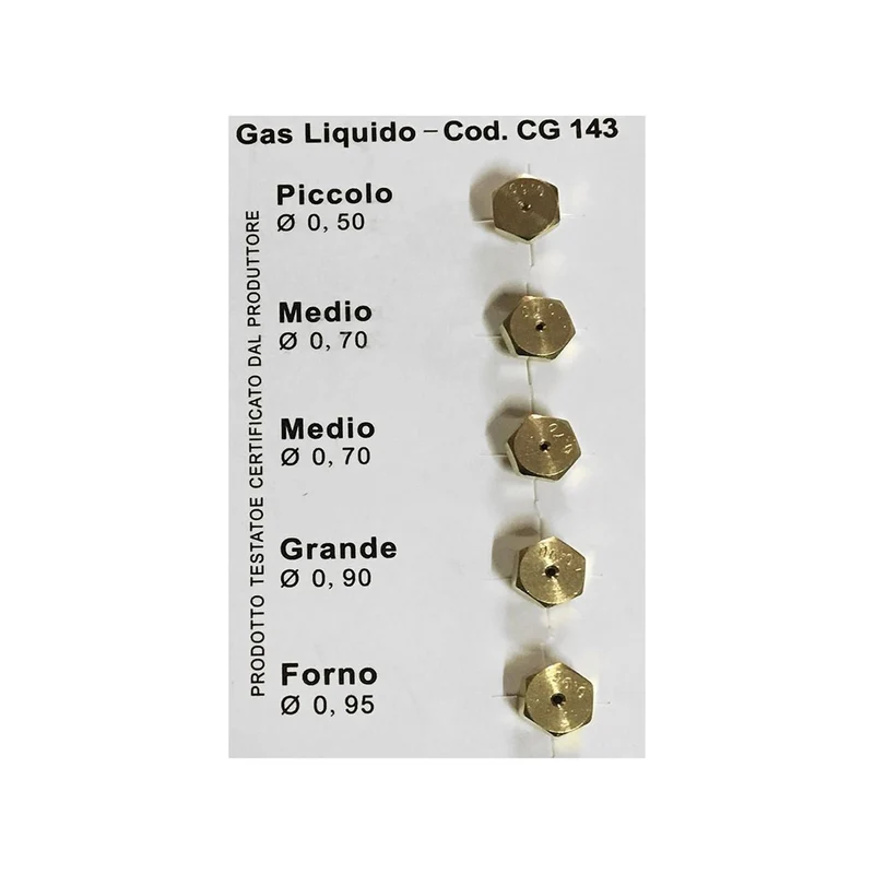 Ugelli per cucina GPL universali - Compatibili e resistenti - 5pz