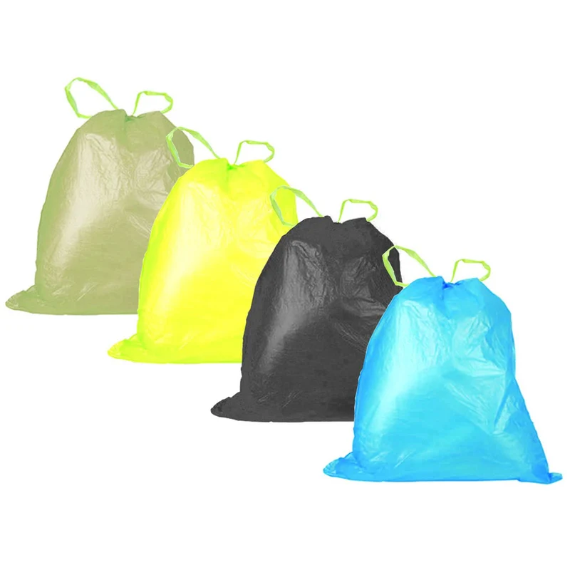 Sacco Pattumiera Raccolta Differenziata Con Maniglie Scorrevoli - cm.55x65 in conf.pz.15, azzuro, gr.142,5 - 60 pz