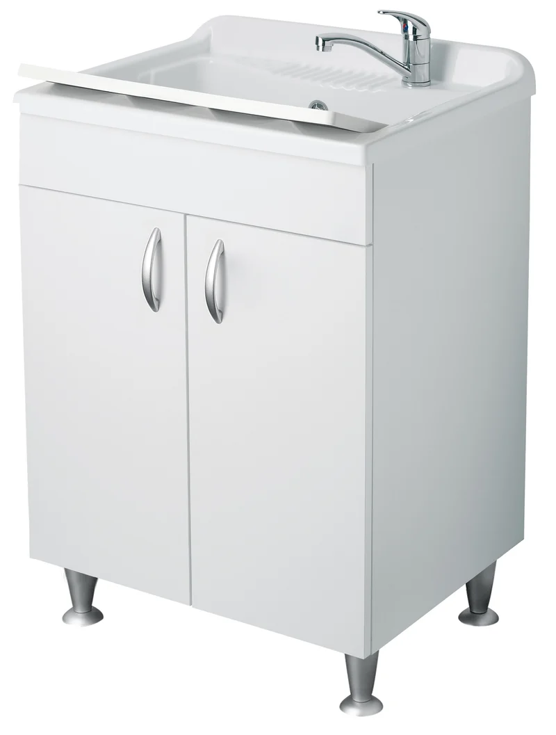 Mobile Lavatoio Negrari ECO 60x60 cm - in Nobilitato Idrofugo con Asse Lavaggio
