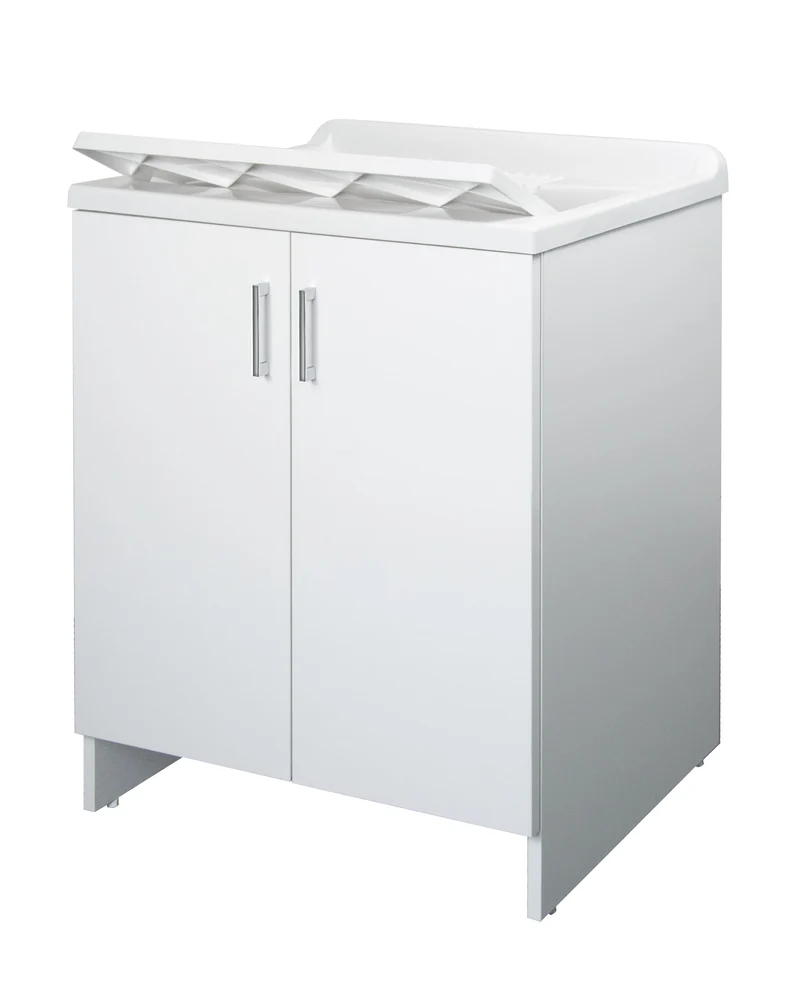 Mobile Lavatoio Negrari 45x50x85 cm - in Nobilitato con Vasca in PP e Asse Lavaggio