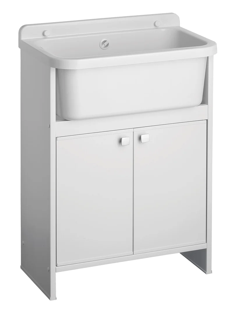Mobile Lavatoio Salvaspazio Negrari Pancrazio 55x35x78 cm - in Resina PVC per Esterno