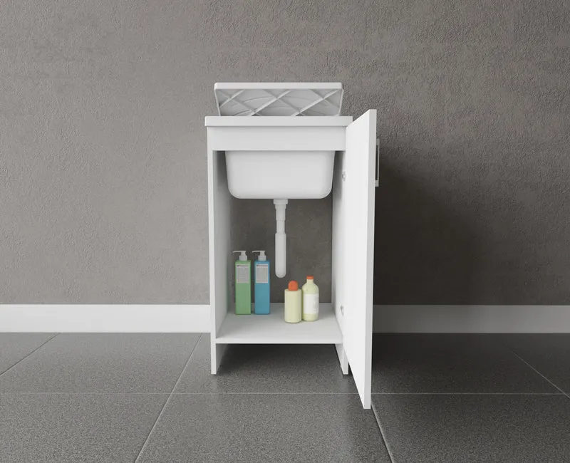 Mobile Lavatoio Negrari 45x50x85 cm - in Nobilitato con Anta Reversibile e Asse Lavaggio