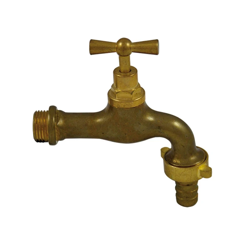 Rubinetto curvo pesante 1/2" con portagomma