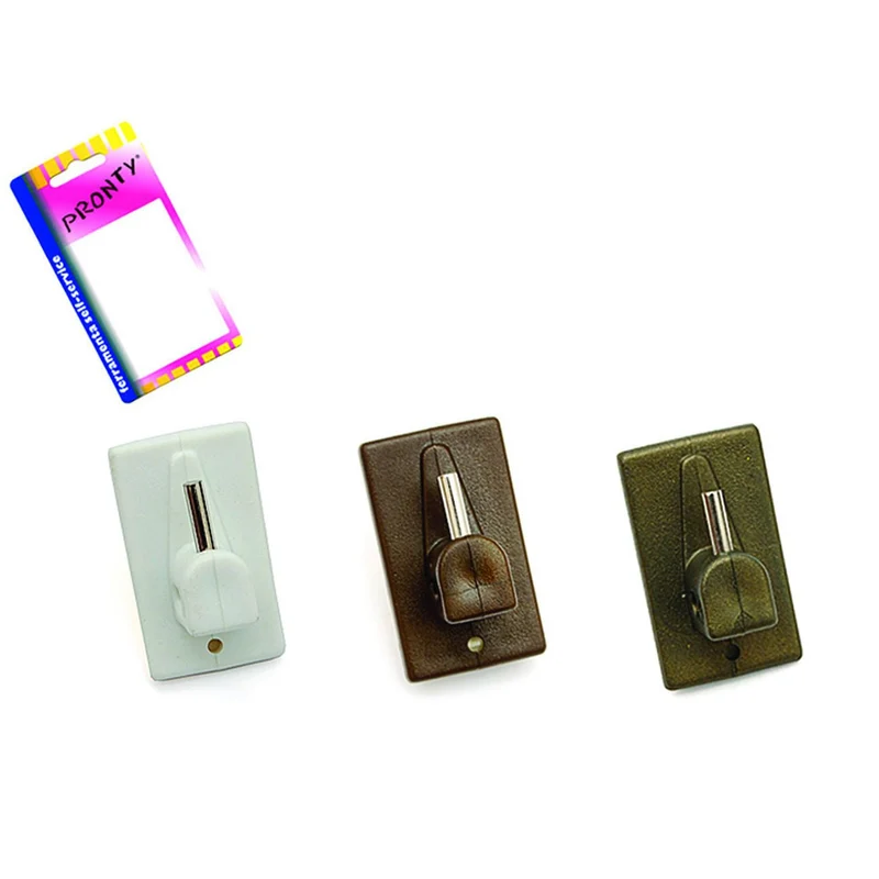 Gancio Per Bris Bris In Plastica In Blister - marrone, mm.32x18, in bl.4 pz. - 12 bl