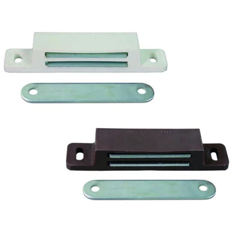 Cricchetto Magnetico Rettangolare Gigante - mm.87x20x15h. in plastica marrone - 25 pz