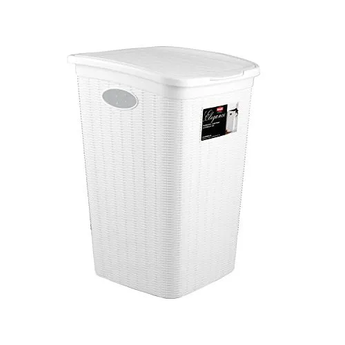 Porta Biancheria Elegance 50lt Bianco Stefanplast