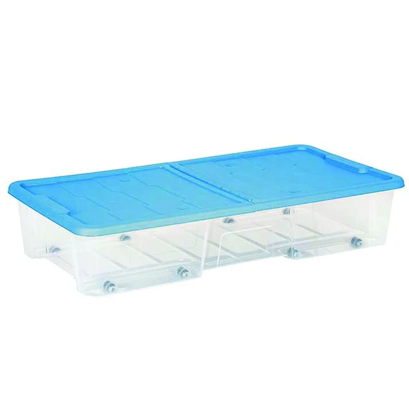 Contenitore Sottoletto Masterbox Colore Trasparente/Blu Art.511 - cm.77x39x15h. - lt.35 - 12 pz