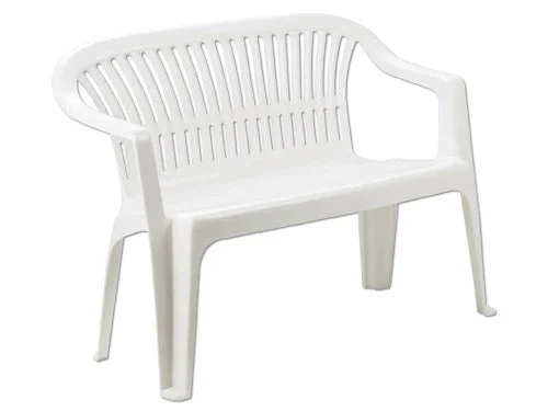 Panchina Da Giardino "Diva" Bianca - cm.55x114x82h. - peso kg.6,4